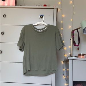 navy green t-shirt